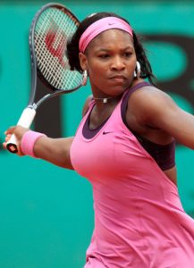 US player Serena Williams hits a forehand shot to Belgian player Justine Henin during their French Tennis Open quarter final match at Roland Garros, 05 June 2007 in Paris. Henin won 6-4, 6-3.        AFP PHOTO / PIERRE VERDY (Photo credit should read PIERRE VERDY/AFP/Getty Images)